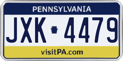 PA license plate JXK4479