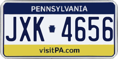 PA license plate JXK4656