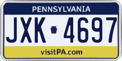 PA license plate JXK4697