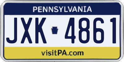 PA license plate JXK4861