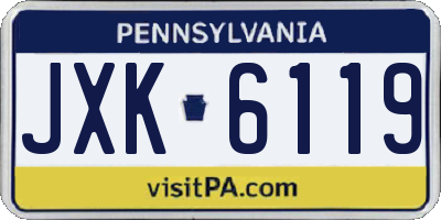 PA license plate JXK6119