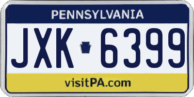 PA license plate JXK6399