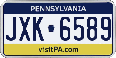 PA license plate JXK6589