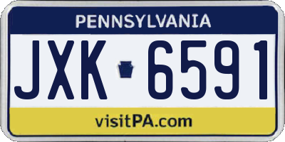 PA license plate JXK6591