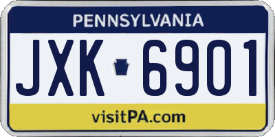 PA license plate JXK6901