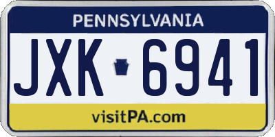 PA license plate JXK6941