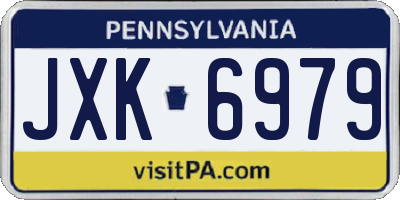 PA license plate JXK6979