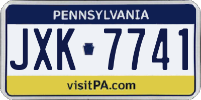 PA license plate JXK7741