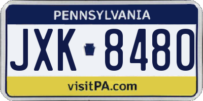 PA license plate JXK8480
