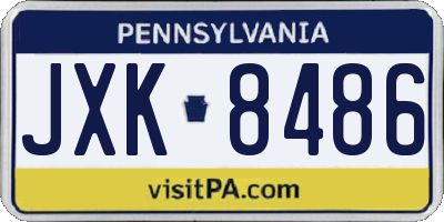 PA license plate JXK8486