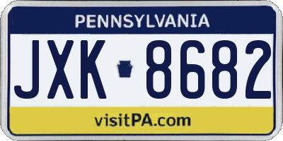 PA license plate JXK8682