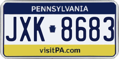 PA license plate JXK8683