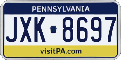 PA license plate JXK8697