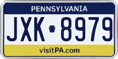 PA license plate JXK8979