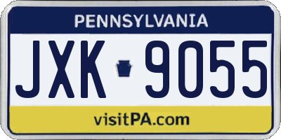 PA license plate JXK9055