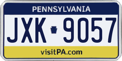 PA license plate JXK9057