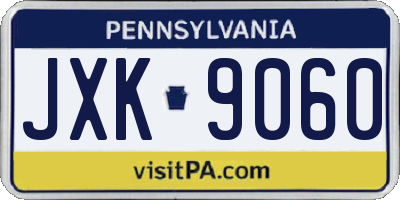 PA license plate JXK9060