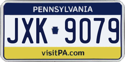 PA license plate JXK9079