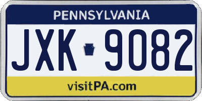 PA license plate JXK9082