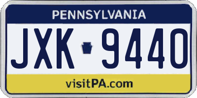 PA license plate JXK9440