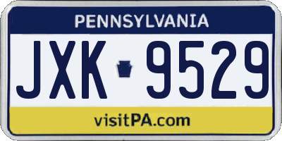 PA license plate JXK9529
