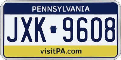 PA license plate JXK9608