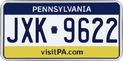 PA license plate JXK9622