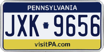 PA license plate JXK9656