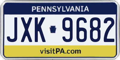 PA license plate JXK9682