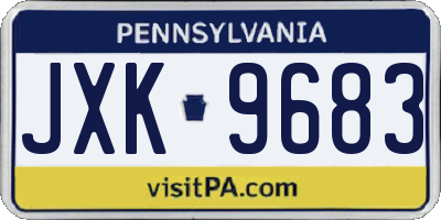 PA license plate JXK9683