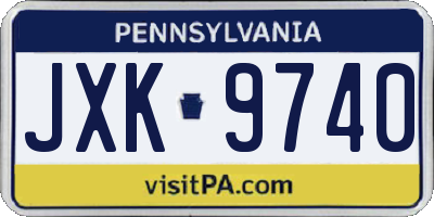 PA license plate JXK9740