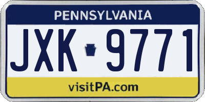 PA license plate JXK9771