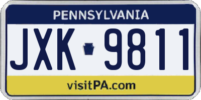PA license plate JXK9811