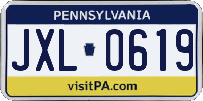 PA license plate JXL0619