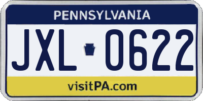 PA license plate JXL0622