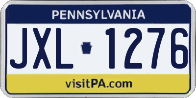 PA license plate JXL1276