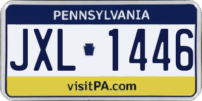 PA license plate JXL1446