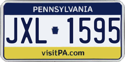 PA license plate JXL1595