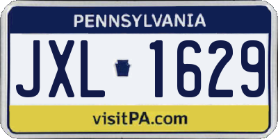 PA license plate JXL1629