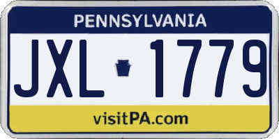PA license plate JXL1779