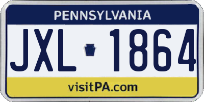 PA license plate JXL1864