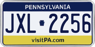 PA license plate JXL2256
