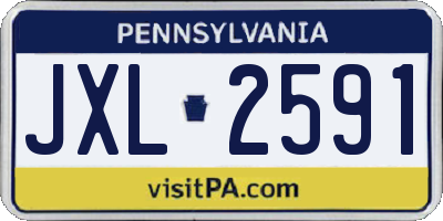 PA license plate JXL2591