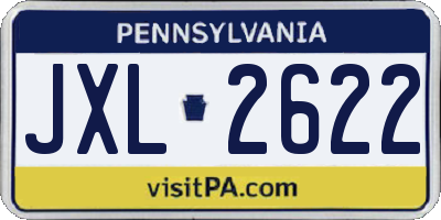 PA license plate JXL2622