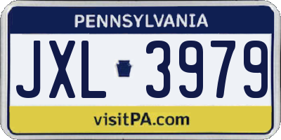 PA license plate JXL3979