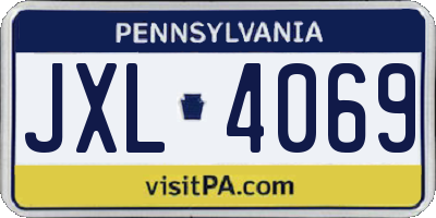 PA license plate JXL4069