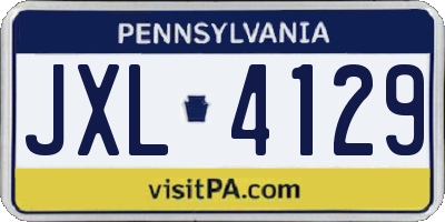 PA license plate JXL4129