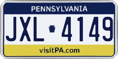 PA license plate JXL4149