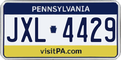 PA license plate JXL4429