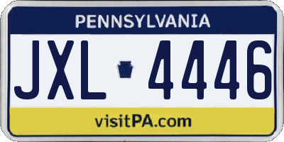 PA license plate JXL4446